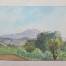 Small Painting to Watercolour Signed & Dated 1949 Landscape Campi 7 1/2x5 1/2in