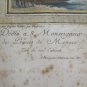 Antique Engraving Incision Monte Carlo Monaco Louis Andre of Grimaldi Frame G31