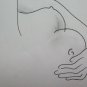 Old Drawing Sketch Portrait Lovers Kiss Author Gaetano Pancaldi P28.9