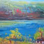 Painting Antique Landscape Style Impressionist Signed Painting Oil Board M