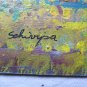 Painting Antique Landscape Style Impressionist Signed Painting Oil Board M