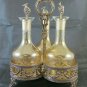 Cruet Antique Wilson's Sheffield Collection with Three Cruet of Glass Cruet PS12