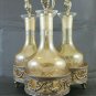 Cruet Antique Wilson's Sheffield Collection with Three Cruet of Glass Cruet PS12