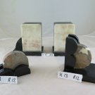 4 Ancient Epaulette Bookend in Marble Years Trenta Style Deco Original r12