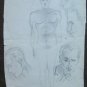 Drawing Antique Studio for Face and Body Human Pencil on Basket Years' 40 P28.6