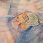 Painting Modern Style Pop Symbolist Nude Feminine with Fishes Tropical P33.1