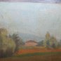Small Painting Antique Oil on board Painting Landscape Style Impressionsta P1