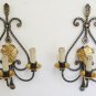 Couple Wall Light Vintage Wrought Iron Lamps Wall Chandelier Ch15