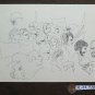 Two Drawings Sketching Vintage Theme Political Shapes Protest in Square P28.7