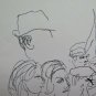 Two Drawings Sketching Vintage Theme Political Shapes Protest in Square P28.7