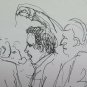 Two Drawings Sketching Vintage Theme Political Shapes Protest in Square P28.7
