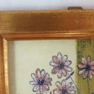Frame for Paintings or Photo 5 1/2x7 7/8in Wooden Vintage with Print Free So1