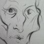 Old Sketch Drawing Pencil on Basket with Studio for Faces Human Fist P28.8