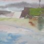 Painting Watercolour on Basket Preparatory Sketch Landscape Autumn P28.4