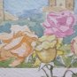 Small Painting Vintage D'Author Watercolour on Basket Blossom Floral P31