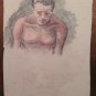 Antique Sketch Pencil on Basket Studio for Nude Man's Years Quaranta P28