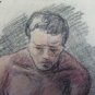 Antique Sketch Pencil on Basket Studio for Nude Man's Years Quaranta P28