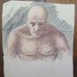 Antique Sketch Pencil on Basket Studio for Nude Man's Years Quaranta P28