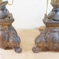 Two Ancient Candelabra Lamps Ancient Style Baroque half '900 Candlesticks Ch