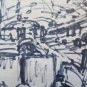 Drawing Vintage Preparatory Sketch Author Gaetano Pancaldi 1922-2014 P28.5