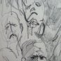 Old Drawing a Theme Political of Painter Communist Flags G.Pancaldi