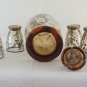 Antique Service Bottle for Liquor with Shot Glasses Art Nouveau Liberty R124