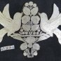 Frieze Antique Wrought Iron Painting and Engraved a Engraving with Birds CH13 25