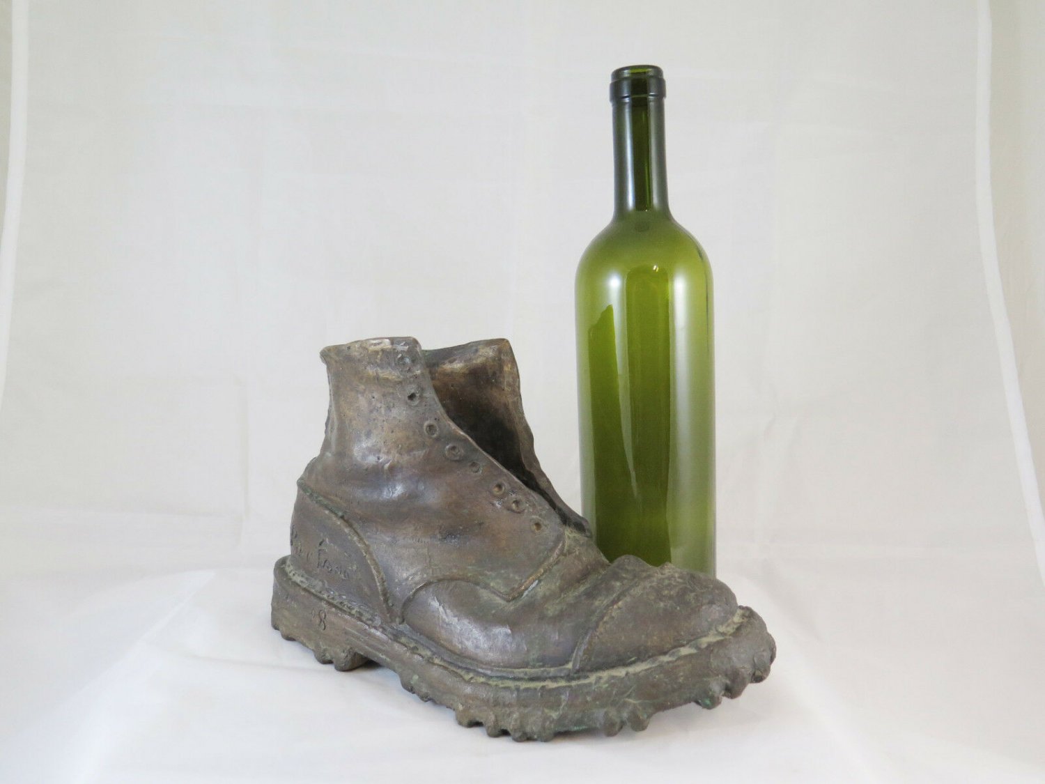 Sculpture Bronze Vintage Signed Brogue for Mountain Statue Shoe Shoes