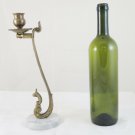 Candlestick Bronze Golden Style Baroque with Base in Marble First 900 CH9