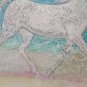 39 3/8x27 5/8in Painting Vintage Technical Mixed Horse Landscape Ice P33.4