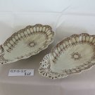 Pair of Dishes a Shell in Ceramic Sarreguemines Rosaces Vintage R68