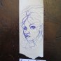 Portrait Designed Pen on Basket Antique Opera of Painter G.Pancaldi P28.5