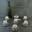 Service for Coffee' J.Kronester Bavaria Porcelain & Pewter Vintage PS12