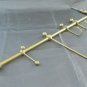 Towel Rack Coat Hangers Hooks Wall Vintage on Brass 22 13/16in CH15