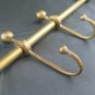 Towel Rack Coat Hangers Hooks Wall Vintage on Brass 22 13/16in CH15