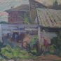 Painting Antique Oil on board Style Impressionist Landscape Countryside p8