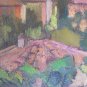 View from the Window of Painter Small Painting Antique Painting Oil Signed p3