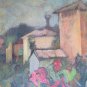 View from the Window of Painter Small Painting Antique Painting Oil Signed p3