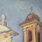 Painting Antique to Oil on Linen View Scorcio Country Emilia Romagna P22