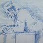 Old Drawing Studio for Shapes Male Pen on Basket Original