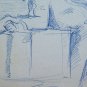 Old Drawing Studio for Shapes Male Pen on Basket Original