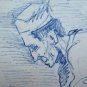 Old Drawing Studio for Shapes Male Pen on Basket Original