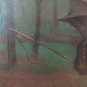 Painting Oil Opera of Painter G.Pancaldi Fisherman in Riva to River p5