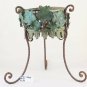 2 Planters Wrought Iron Flower Pot Planter Decoration Patterns Floral Blossom