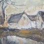 Ejner Madsen Antique Painting to Oil on board View of Provincial Danish R95