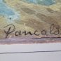 Small Painting Antique Landscape Di Montagna to Watercolour Signed Vintage P31