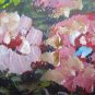 Painting Antique Painting Oil on board Style Impressionist Blossom Floral V