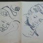Old Drawing a Marker Basket Sketch Studio Figure Male Period P28.5