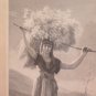 Ruth by M. Weber Antique Engraving with Frame Wooden Print R97