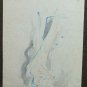 Old Sketch Painting on Basket Studio Portrait Painter G.Pancaldi P28.8